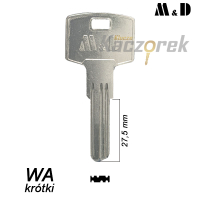 Mieszkaniowy 062 - klucz surowy mosiężny - M&D WA krótki